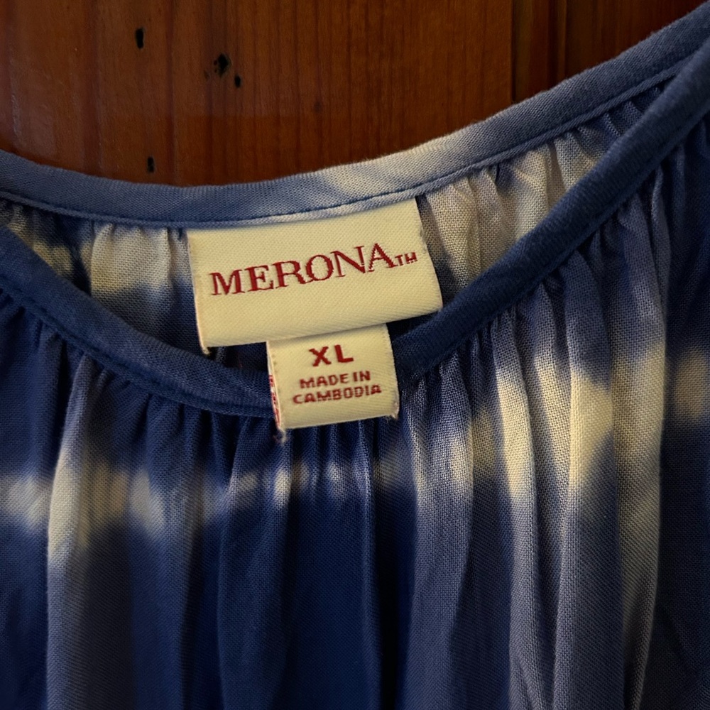 Merona tie-dye maxi dress XL adjustable straps